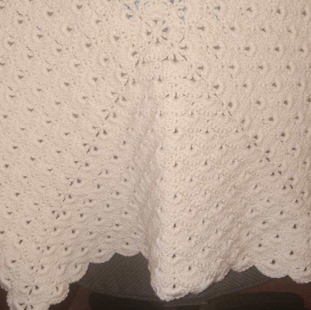 Cozy Cream Crochet Baby Blanket